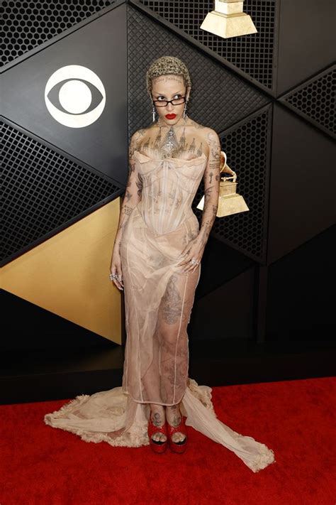 Doja Cat Wore the Most Naked Dress Ever to the 2024 Grammys